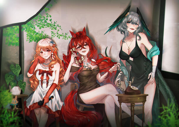 Haruka, Narantuya, and Ho'olheyak © Arknights Haruka, Narantuya, and Ho'olheyak © Arknights